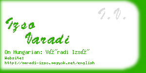 izso varadi business card